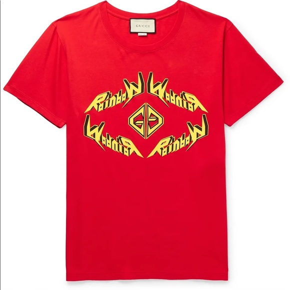 GUCCI Printed Cotton-Jersey T-Shirt size L